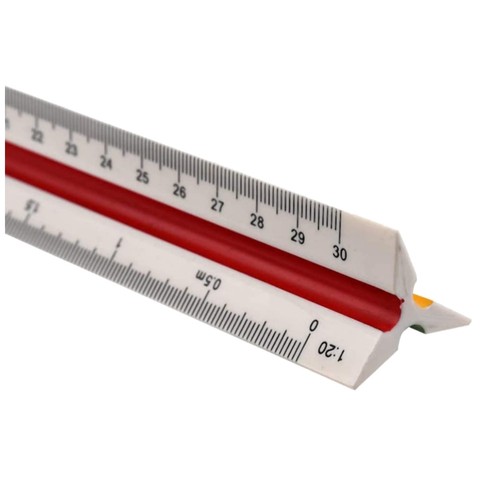 Lineal dreikant maßstab - dreikant, 30cm