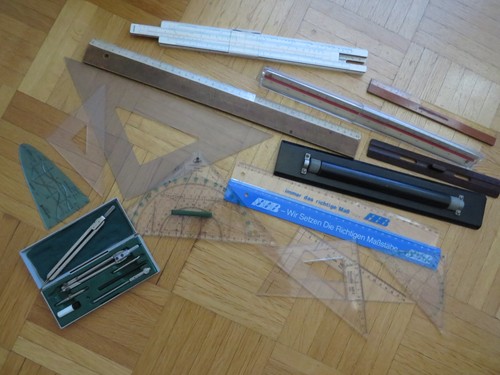 Konvolut lineal geodreieck - konvolut,