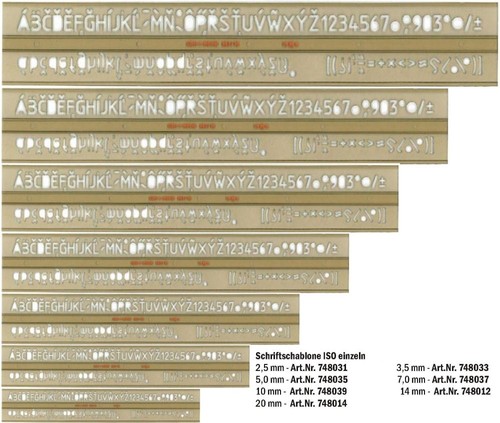 Schriftschablone