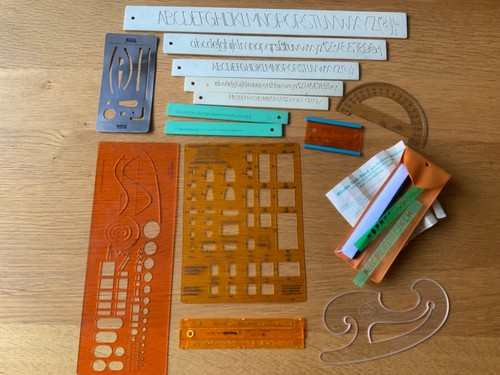 Schriftschablone kurvenlineal - schriftschablone,