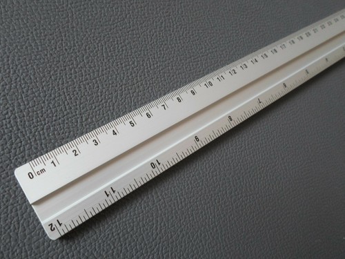 Schullineal metall aluminium - schullineal,